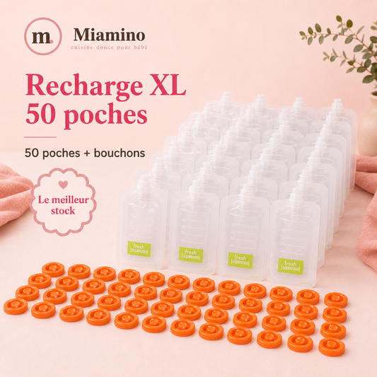 Recharges Miamino – Poches réutilisables